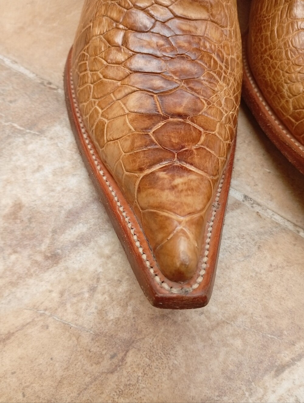Pre Ban Unbranded Sea Turtle Western Pointed Toe Cowboy Boots - Brown - Picture 3 of 15